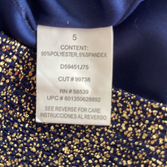 NWT Sparkly blue and gold dress. - Picture 3 of 4